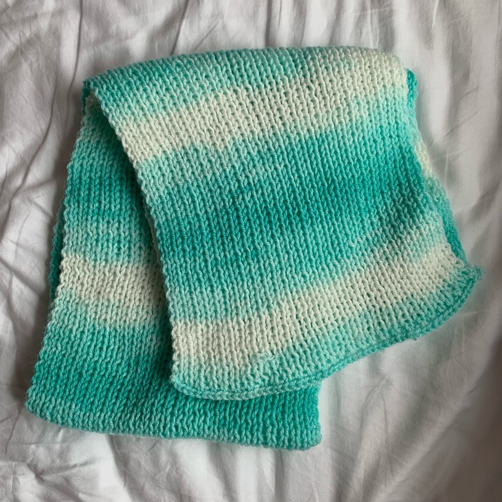 Kids knitted winter scarf